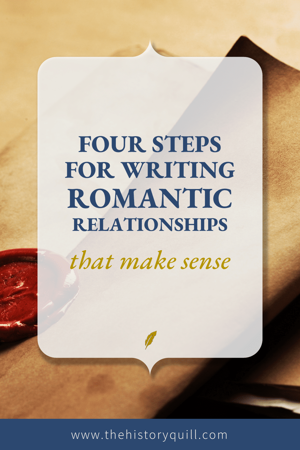 From The History Quill blog, four steps for writing romantic relationships that make sense within your historical novel.