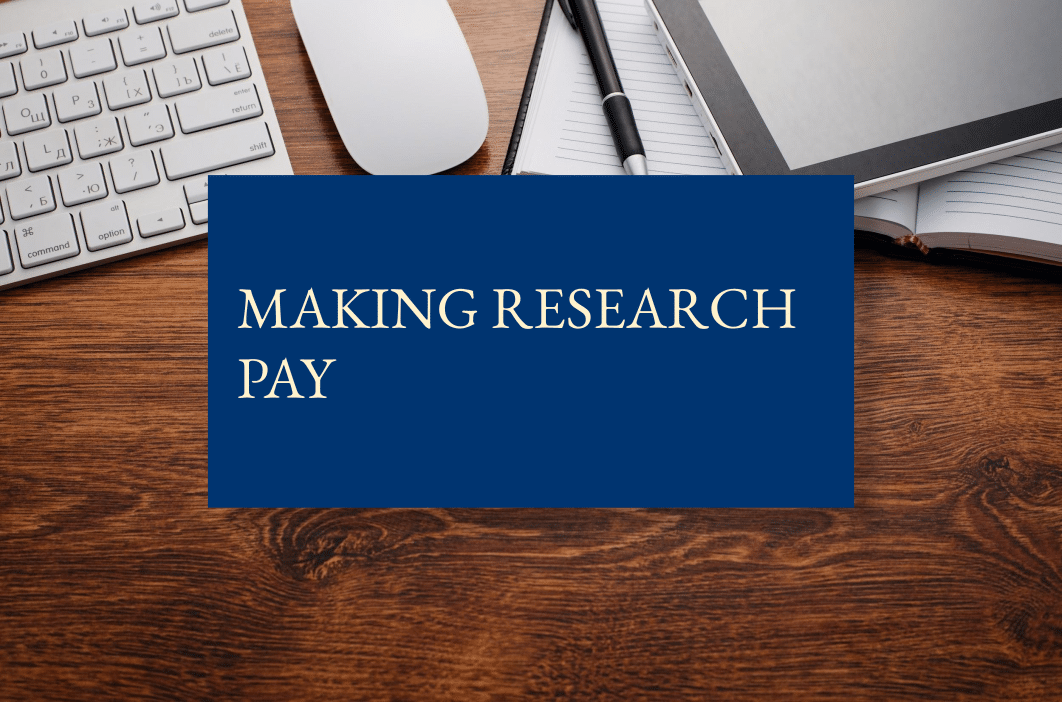 Making research pay